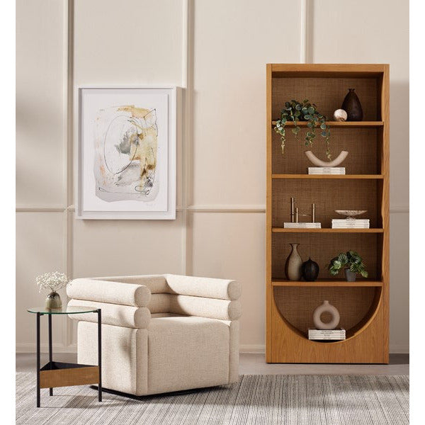 Evie Swivel Chair Hampton Cream - Be Bold Furniture
