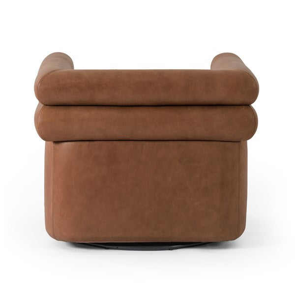 Evie Swivel Chair Palermo Cognac - Be Bold Furniture