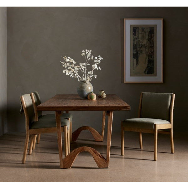 Bruna Dining Table-Rustic Oak Veneer - Be Bold Furniture