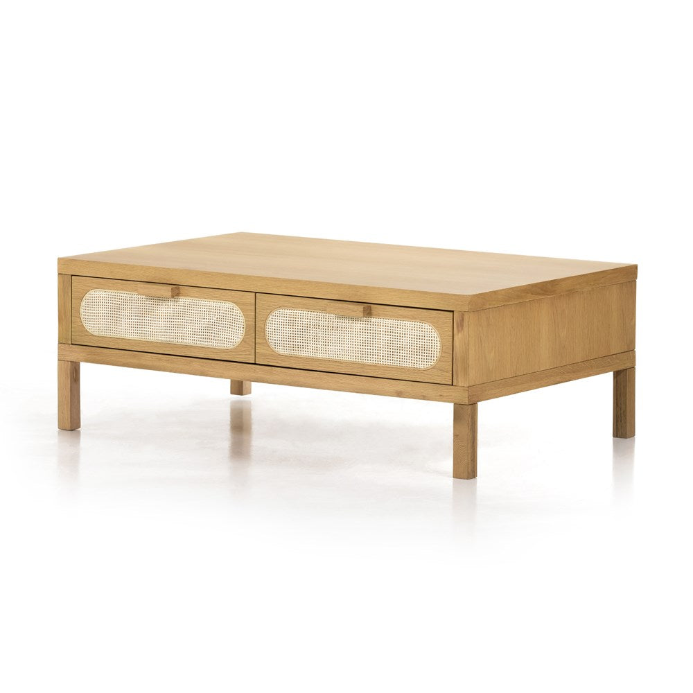 Allegra Coffee Table-Honey Oak Veneer - Be Bold Furniture