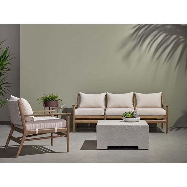 Otero Outdoor Small Coffee Table-White - Be Bold Furniture