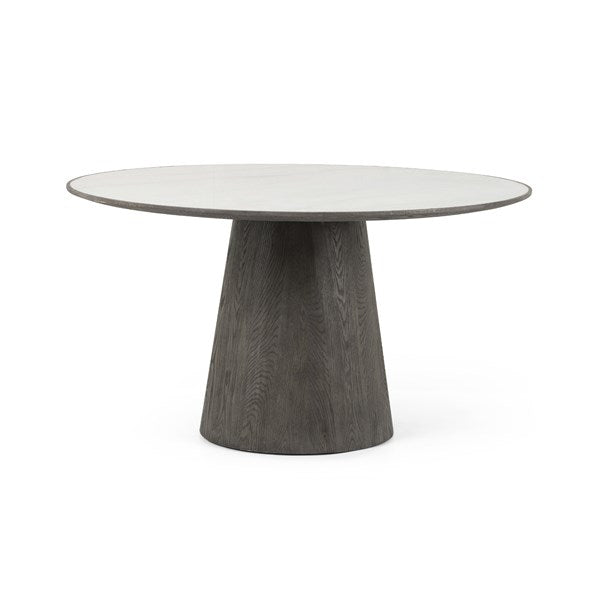 Skye Round Dining Table White Marble - Be Bold Furniture