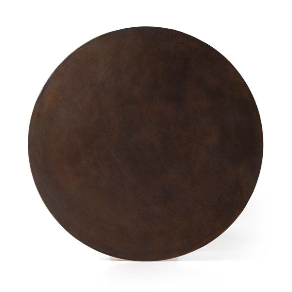 Simone Round Coffee Table Antique Rust - Be Bold Furniture
