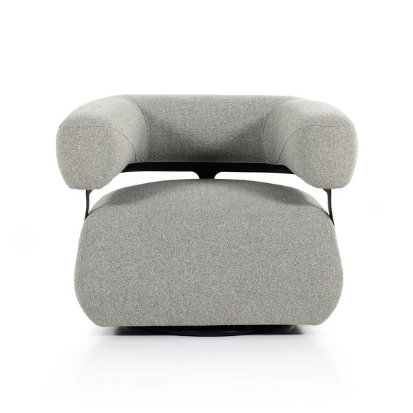 Gareth Swivel Chair Torrance Silver - Be Bold Furniture