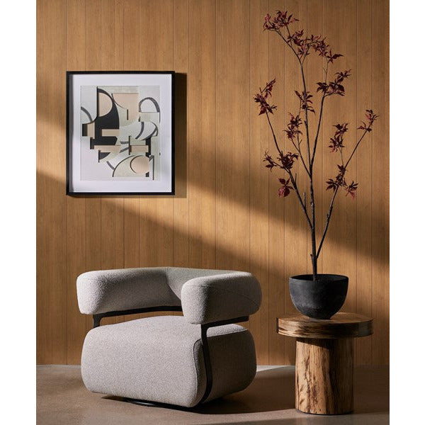 Gareth Swivel Chair Torrance Silver - Be Bold Furniture