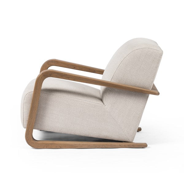 Rhimes Chair Stonewash Print Ecru - Be Bold Furniture