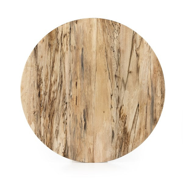 Hudson Pedestal Coffee Table Spalted Primavera - Be Bold Furniture