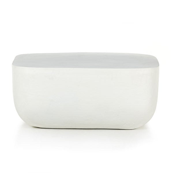 Basil Square Outdoor Coffee Table Matte White - Be Bold Furniture