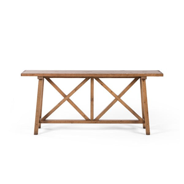 Trellis Console Table-Waxed Pine - Be Bold Furniture