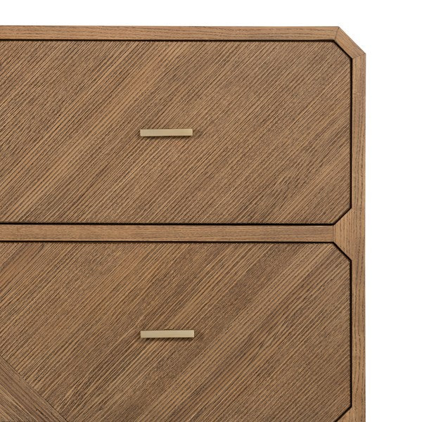 Caspian 6 Drawer Dresser Natural Ash Veneer - Be Bold Furniture