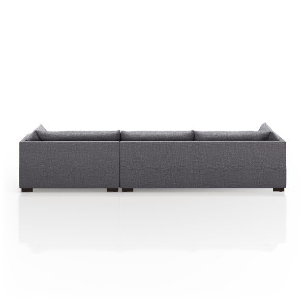 Westwood 2-Pc Sectional Right Chaise Bennett Charcoal 131" - Be Bold Furniture