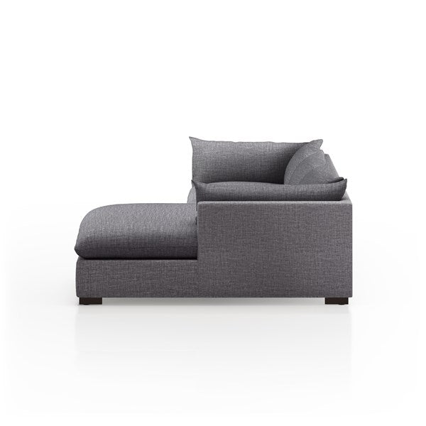 Westwood 2-Pc Sectional Right Chaise Bennett Charcoal 131" - Be Bold Furniture