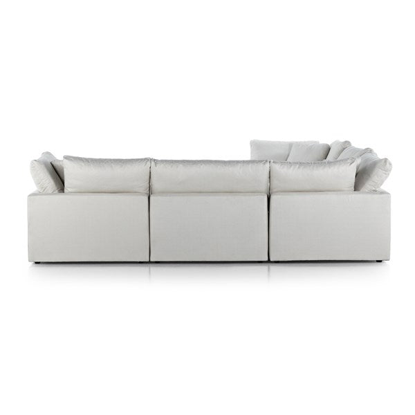 Stevie 5-Pc Sectional Left Arm Facing Anders Ivory - Be Bold Furniture