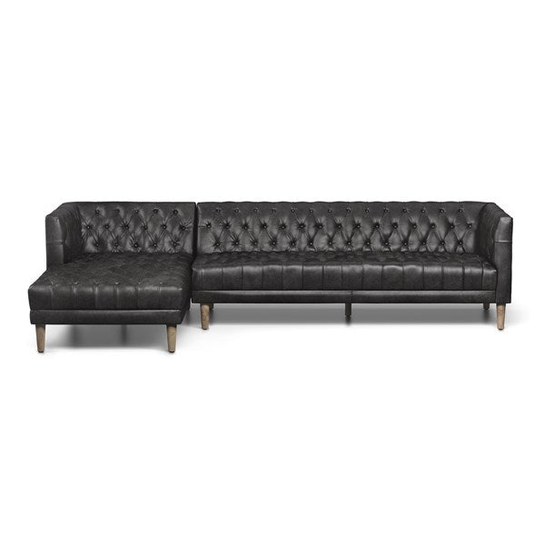 Williams 2 Pc Sectional Left Arm Facing Natural Washed Ebony - Be Bold Furniture