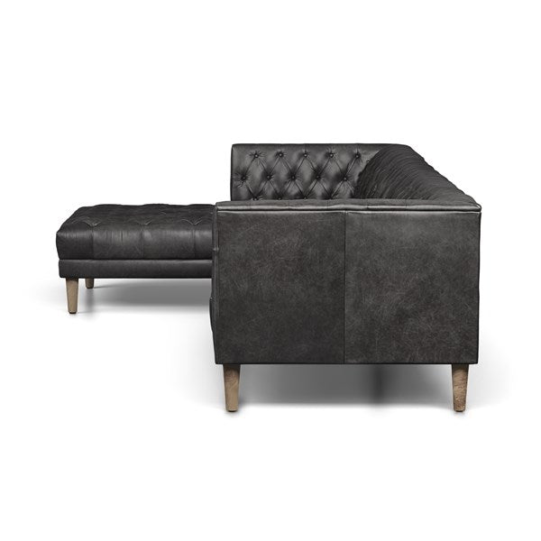 Williams 2 Pc Sectional Left Arm Facing Natural Washed Ebony - Be Bold Furniture