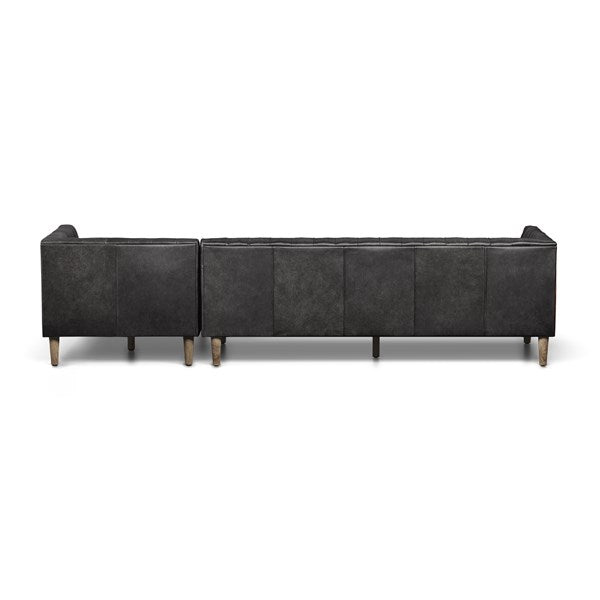 Williams 2 Pc Sectional Right Arm Facing Natural Washed Ebony - Be Bold Furniture