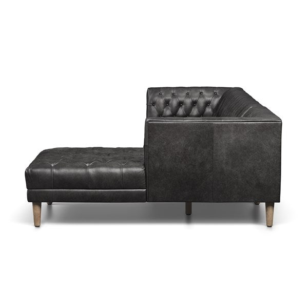 Williams 2 Pc Sectional Right Arm Facing Natural Washed Ebony - Be Bold Furniture