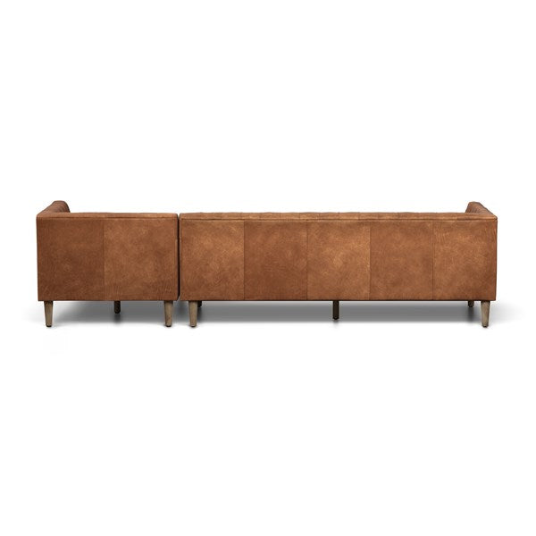 Williams 2 Pc Sectional Reft Arm Facing Natural Washed Camel - Be Bold Furniture