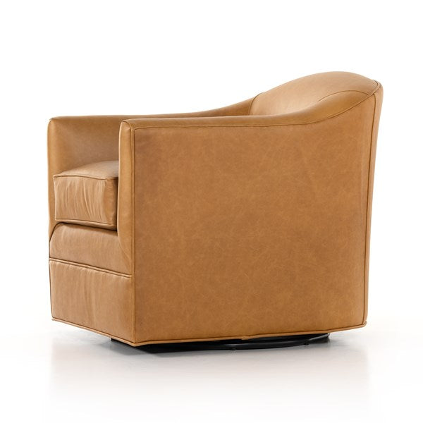 Quinton Swivel Chair Ontario Camel - Be Bold Furniture