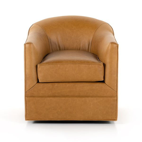 Quinton Swivel Chair Ontario Camel - Be Bold Furniture