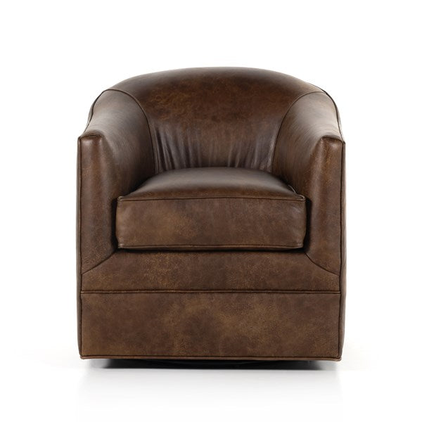 Quinton Swivel Chair Arvada Cigar - Be Bold Furniture