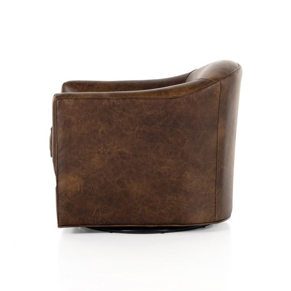 Quinton Swivel Chair Arvada Cigar - Be Bold Furniture