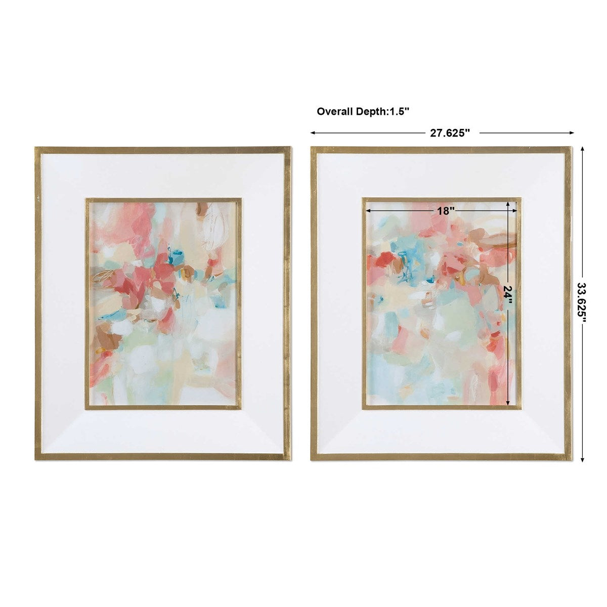Blush & Rosewood Fences Framed - Be Bold Furniture