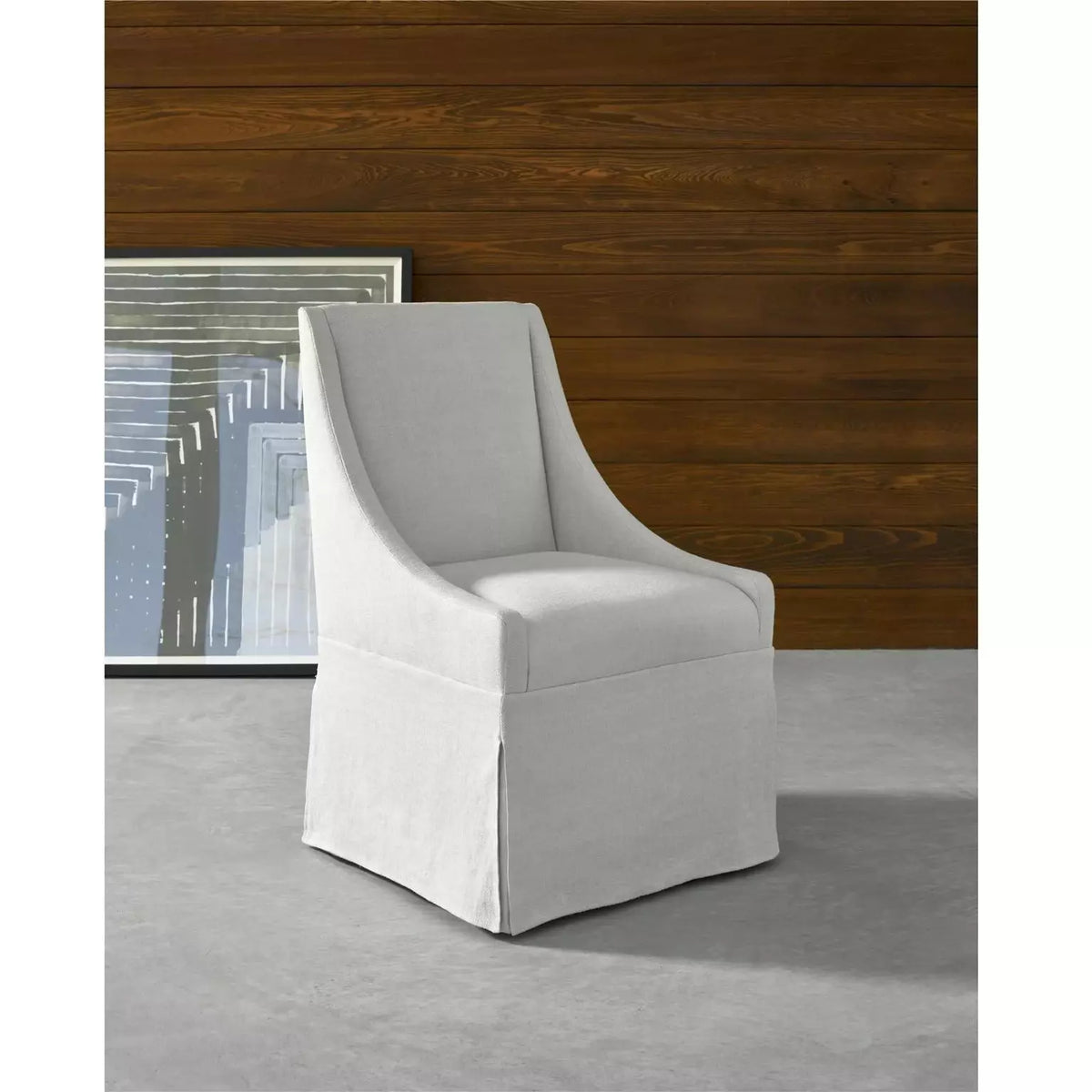 Townsend Castered Dining Chair White - Be Bold Furniture