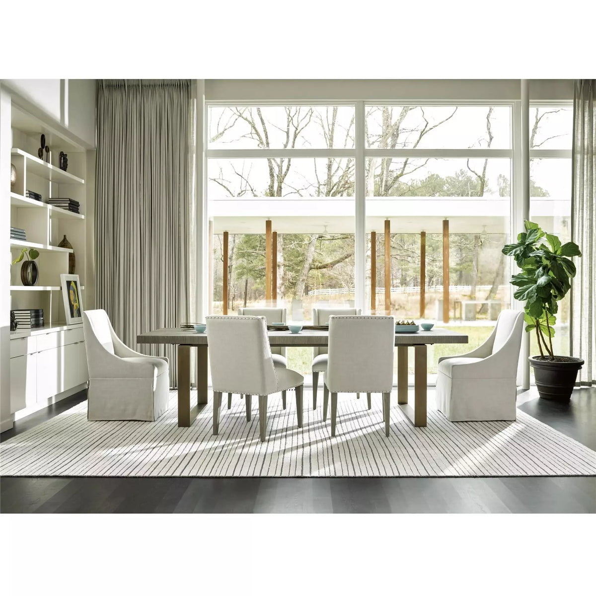 Townsend Castered Dining Chair White - Be Bold Furniture