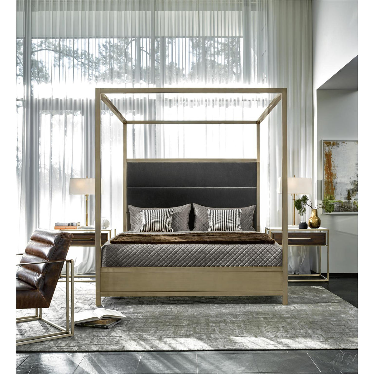 Harlow King Canopy Bed - Be Bold Furniture