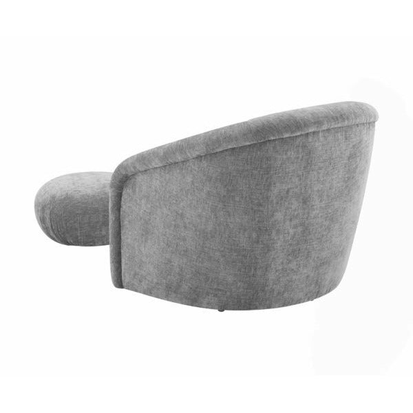 Boboli Grey Velvet Chair + Ottoman Set - Be Bold Furniture