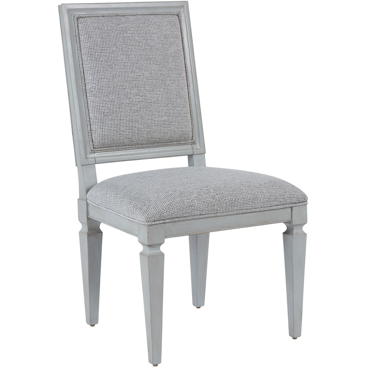 French Gray Woven Accent Side Chair - Be Bold Furniture