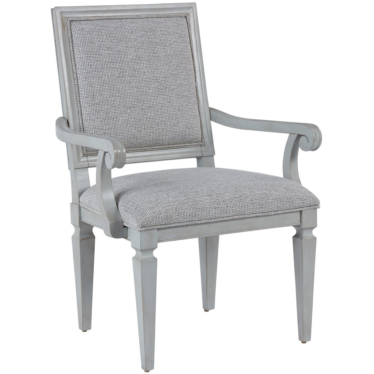 French Gray Woven Accent Arm Chair - Be Bold Furniture