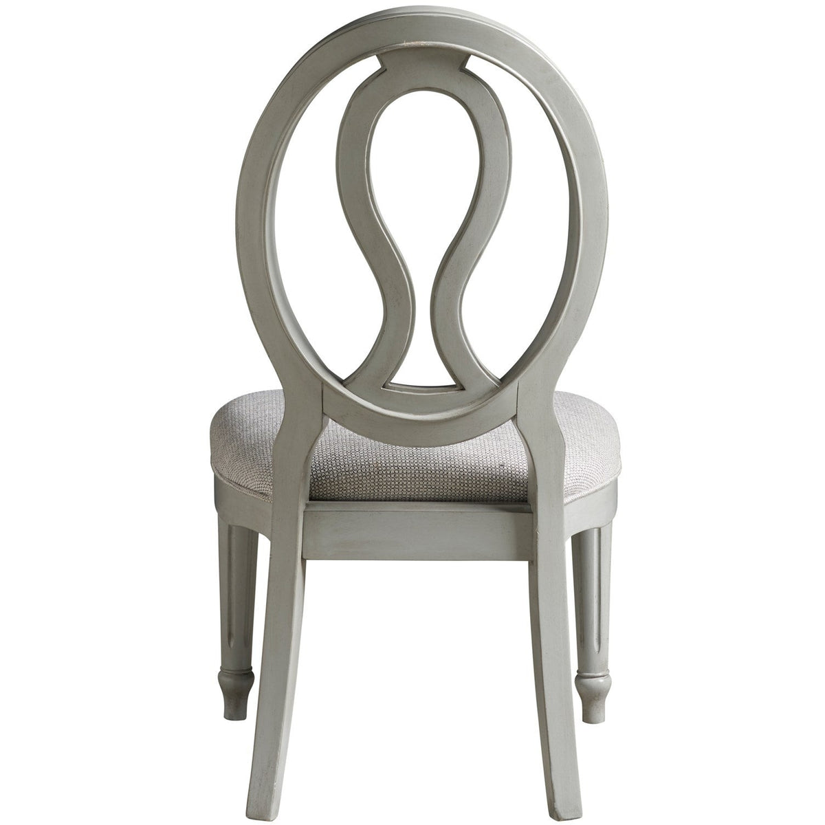 French Gray Pierced Back Side Chair - Be Bold Furniture