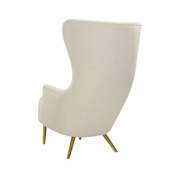 Julia Cream Velvet Wingback Chair - Be Bold Furniture