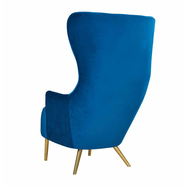 Julia Navy Velvet Wingback Chair - Be Bold Furniture