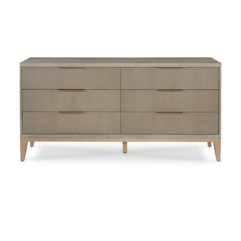 Caleb Six Drawer Dresser in Brushed Smoke