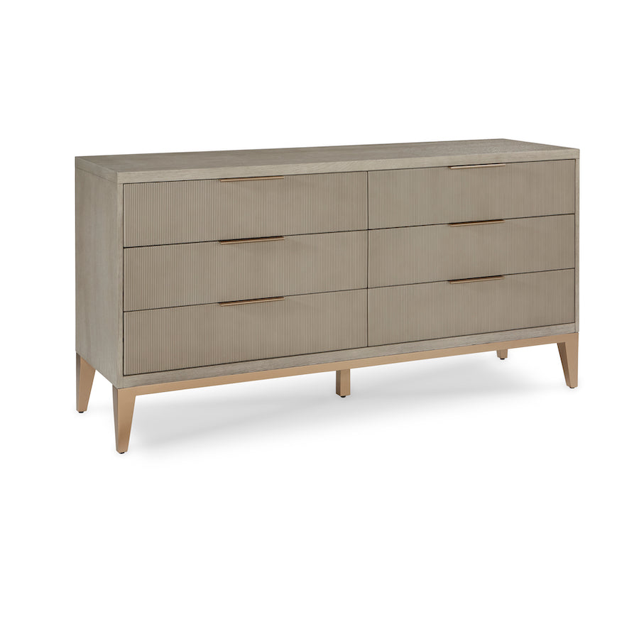 Caleb Six Drawer Dresser in Brushed Smoke