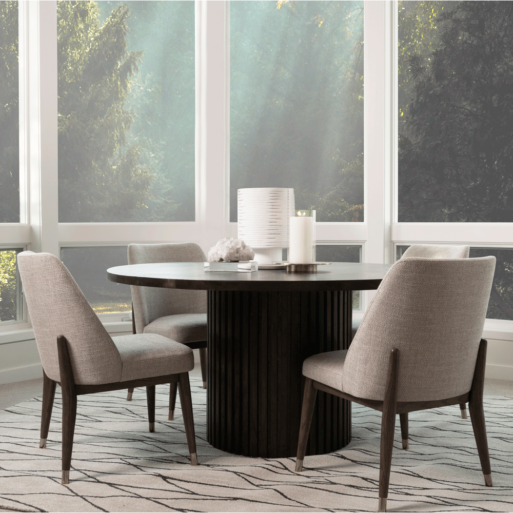 Bradley 60″ Round Dining Table Brown - Be Bold Furniture