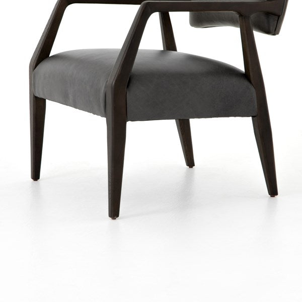 Tyler Armchair Chaps Ebony - Be Bold Furniture