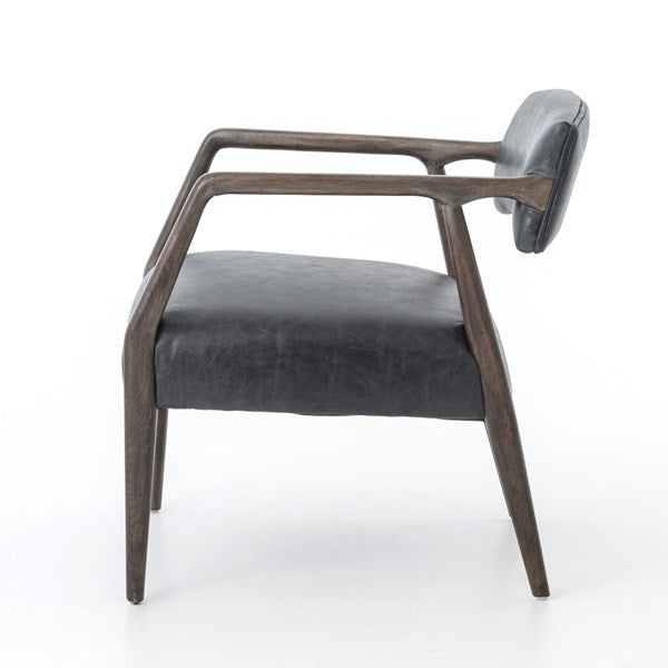 Tyler Armchair Chaps Ebony - Be Bold Furniture