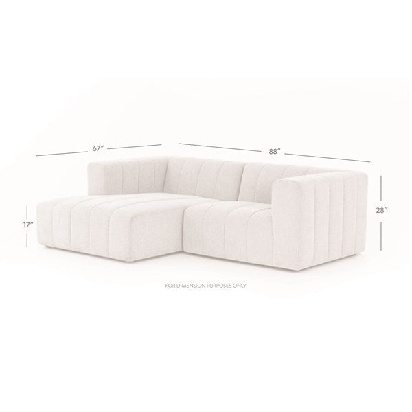 Langham Channeled 2 Pc Sectional Napa Sandstone - Be Bold Furniture