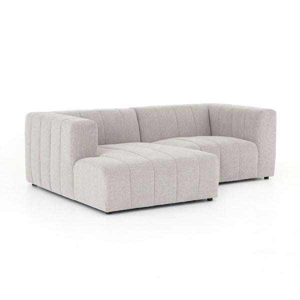 Langham Channeled 2 Pc Sectional Napa Sandstone - Be Bold Furniture
