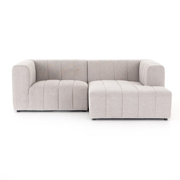 Langham Channeled 2 Pc Sectional Napa Sandstone - Be Bold Furniture