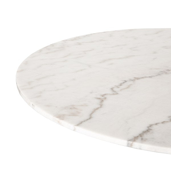 Powell Dining Table White Marble - Be Bold Furniture