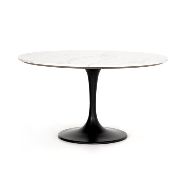Powell Dining Table White Marble - Be Bold Furniture