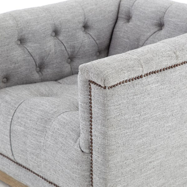 Maxx Swivel Chair Aged Bronze Nailhead - Be Bold Furniture