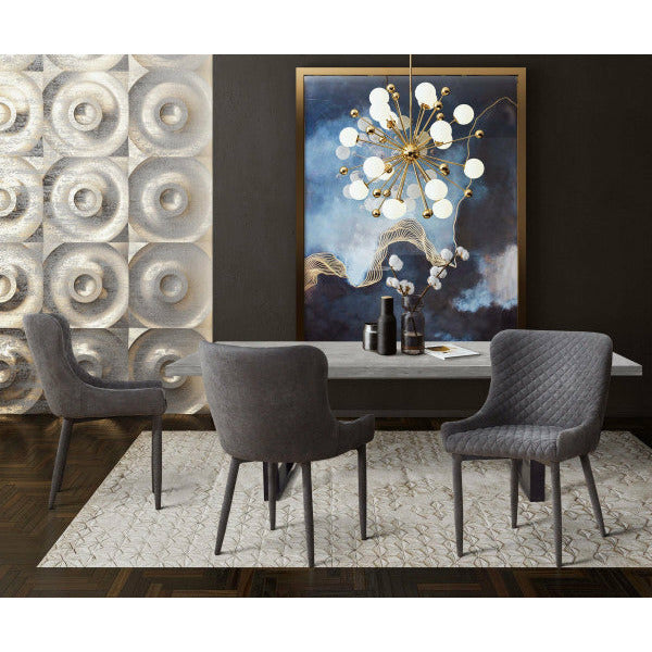 Draco Grey Velvet Chair - Be Bold Furniture