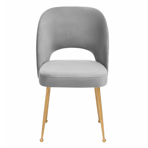 Swell Light Grey Velvet Chair - Be Bold Furniture