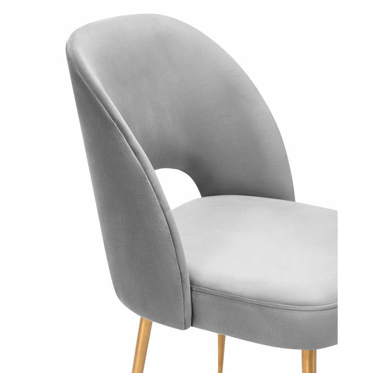 Swell Light Grey Velvet Chair - Be Bold Furniture